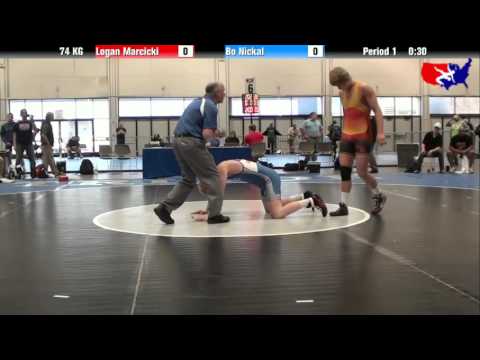 Logan Marcicki vs. Bo Nickal at 2013 Junior Nationals - FILA - GR