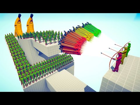 GIANT BANANA + ARMY OF ZOMBIES vs TRIO EVERY GOD - Totally Accurate Battle Simulator TABS