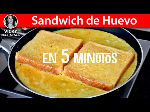 Sandwich de Huevo en 5 Minutos | #VickyRecetaFacil