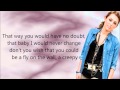 Miley Cyrus Fly On The Wall Lyrics On Screen