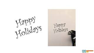 Happy Holidays Wishes From Drawing Robot