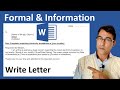 How To Write A Letter In MS Word MS Word Me Letter Type Kaise Karen Types Of Letters