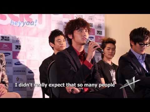 SMTown LA Press Conference (Part 2) TVXQ! U-Know (Yunho) and Max (Changmin) English sub - heyyaa! HD