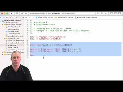 Creating a MovieQuote NSManagedObject subclass
