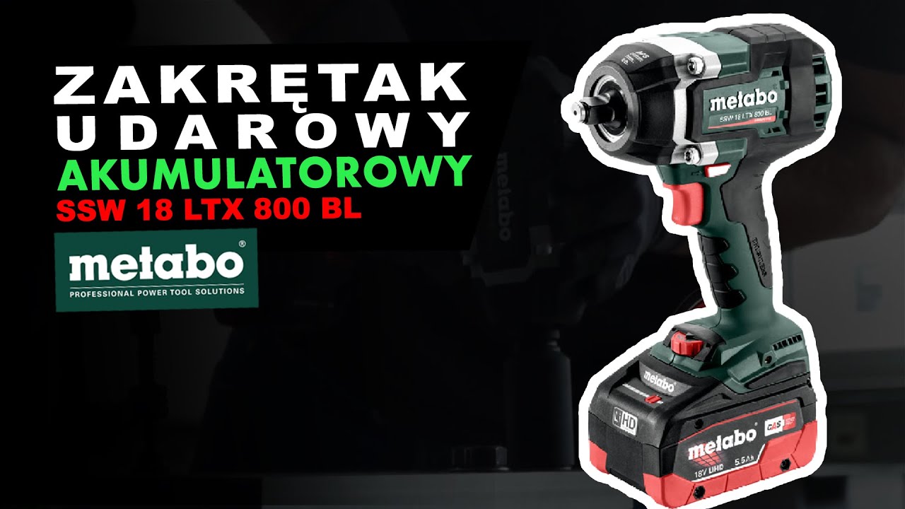 Akumulatorowy Zakrętak Udarowy - Metabo SSW 18 LTX 800 BL