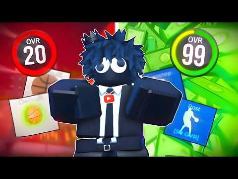 Going from 20 to 99 OVR in ONE VIDEO... (Roblox Basketball Legends)