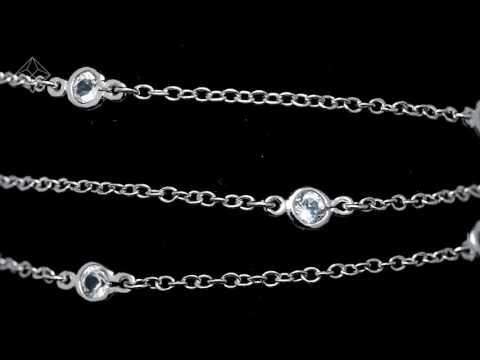 UD3260 - TESORO COLLECTION MULTI STRAND WHITE TOPAZ BRACELET IN 925 SILVER