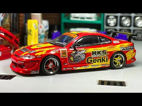 Unboxing & Showcase Tarmac Works/Global64 HKS Hyper Nissan Silvia (S15) RS-2
