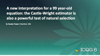 A new interpretation for a 99 year-old equation: the Castle-Wright estimator is also a powerful test of natural selection