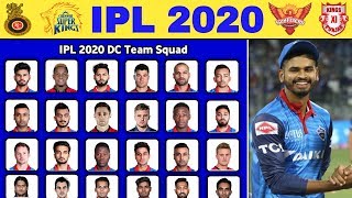 IPL 2020 - Delhi Capitals (DC) Team New Confirmed Squad for Vivo IPL 2020