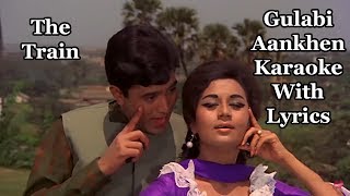 Gulabi Aankhen Jo Teri Dekhi Karaoke With Lyrics - YouTube