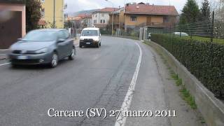 preview picture of video 'Carcare (SV) 27 marzo 2011. Sul luogo dell'incidente costato la vita ad Alberto Mulatero'