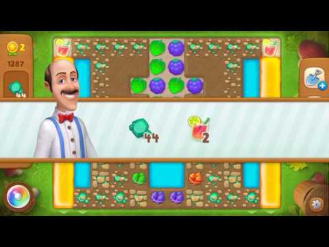 Gardenscapes | Level 1287 with No boosters in 16 turns