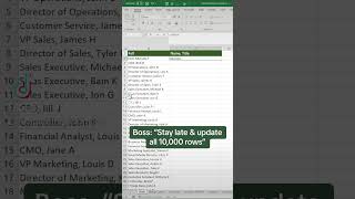 Flash fill down to make updates in a second vs having to manually type out the changes. - Excel Xpert tutorial video