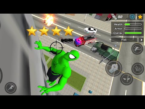Spider Rope Hero Ninja Gangster City | Flying Spider Rope Hero Crime City - Android GamePlay