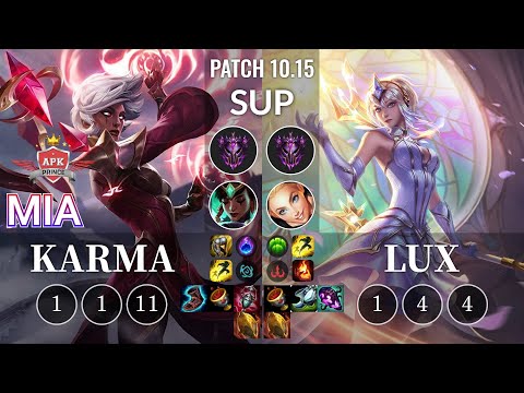 APK Mia Karma vs Lux Sup - KR Patch 10.15