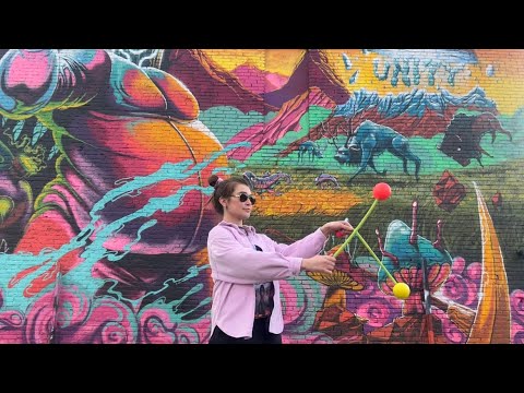 Freestyle Poi at Ganja White Night Mural