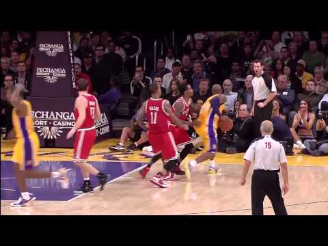 01 15 2013   Bucks vs  Lakers   Kobe Bryant Falling Fadeaway Jumper