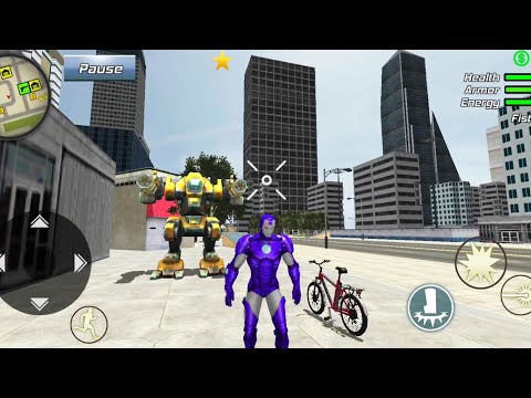 Iron Rope Hero Gangster Crime City Battle 3D - Ironman City - Android GamePlay HD