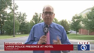 VIDEO: Large police investigation underway at Windsor Locks hotel