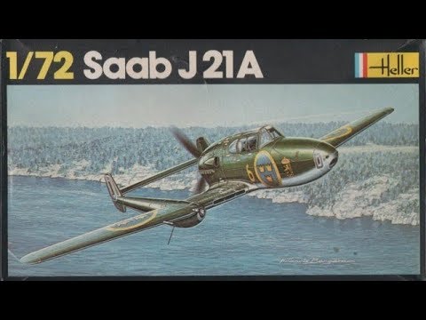 Heller 1 72nd Scale Saab J 21A Build Progress Video