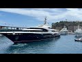 88m BARBARA 66m OKTO 90m DAR Arrival Docking At Port Hercules Emman25MC