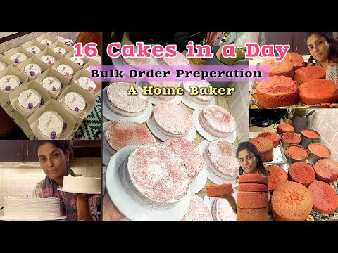 How I Manage to Make 16 Cakes | Red Velvet Cake | Everything From Scratch | Bulk Order🌟