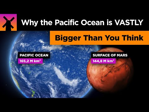太平洋比你想象的要大得多。 (The Pacific Ocean is VASTLY Bigger Than You Think)