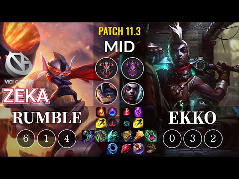 VG Zeka Rumble vs Ekko Mid - KR Patch 11.3