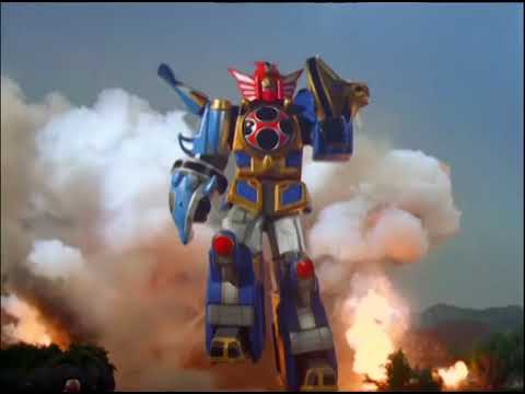 Power Rangers Ninja Storm opening — lightning logo slashes across the screen as guitars kick