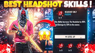 One tap Auto Headshot Best Character Skill Combinations in Free Fire in Telugu