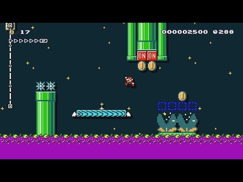 Poisonous Platform Performer 3 by Hampl - Super Mario Maker 2