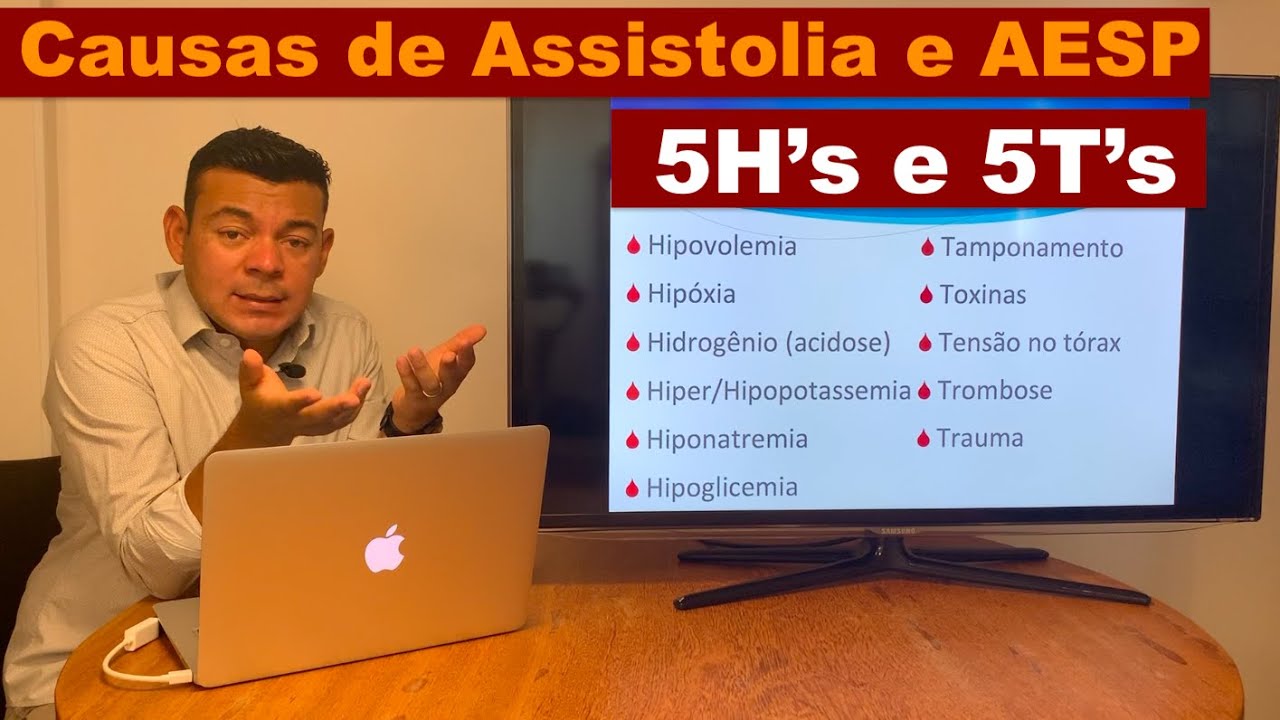 As possíveis causas de AESP e Assistolia