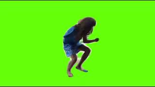 ToRung Girl Running Green Screen