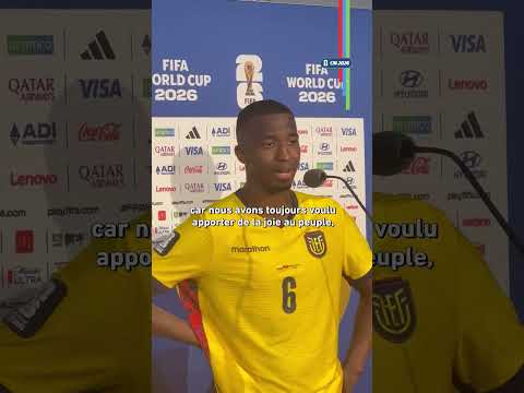 La réaction de Pacho après la victoire de l'Équateur face à l'Allemagne #CoupeduMonde #FIFAWorldCup
