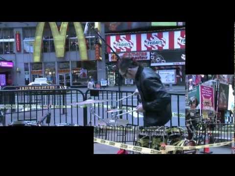 Charlie Zeleny: Drumageddon Manhattan: Drummer Uses Times Square Itself As Drumset In One Take