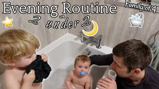 BABY & TODDLER EVENING ROUTINE 🌙 Joint Night Routine With Both Parents Family of 4 | 2 Under 2