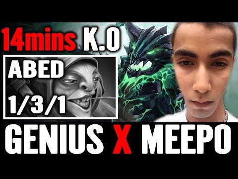 Dota 2 SumaiL just need 14 Min to Shutdown Abed Meepo! So Genius