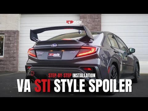 JDMuscle VA STI Style Spoiler Installation - 2022 Subaru WRX #vbwrx #wrx