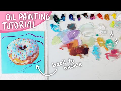 Back to basics ∽ Doughnut OIL Painting TUTORIAL | easy Colour Theory 🎨