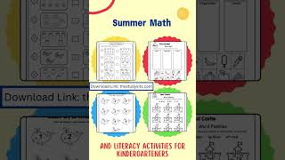 Summer Math and Literacy Activities for Kindergarteners