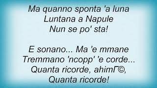 Andrea Bocelli - Santa Lucia Luntana Lyrics