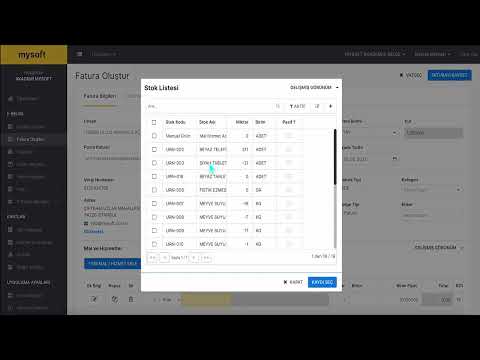 Mysoft Portal İade Faturası oluşturma