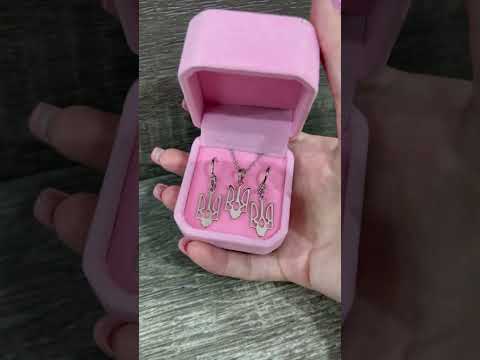 Подарок для девочки набор "Герб Украины" медзолото 18К серьги и подвеска на цепочке в коробочке - фото 1 - id-p1707585066