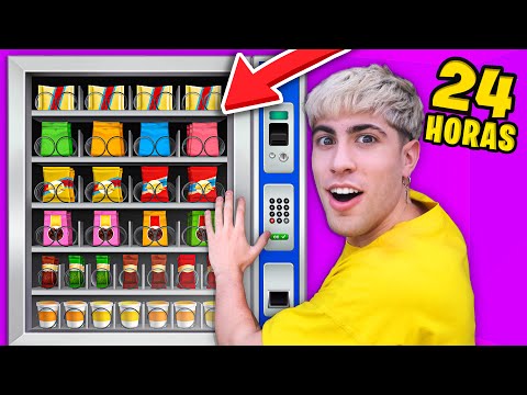 24 HOURS EATING FROM VENDING MACHINES !!