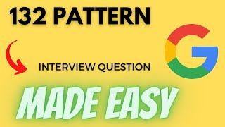 YouTube video '132 Pattern - Leetcode 456 - Python'
