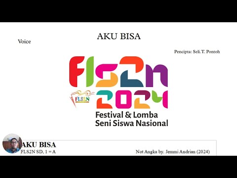 AKU BISA Nada Dasar G# MAYOR | MATERI LAGU PILIHAN FLS2N SD 2024