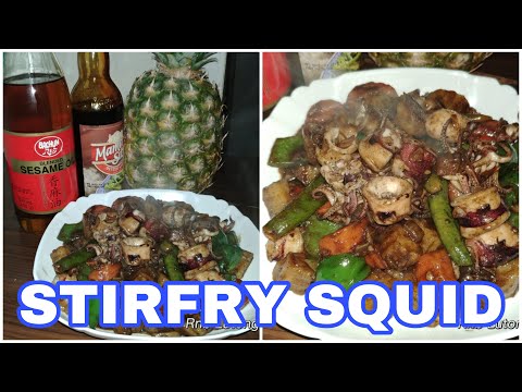 STIR FRY SQUID with VEGETABLES | ADOBONG PUSIT V#39