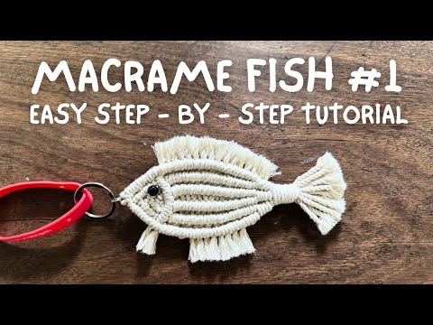 Macrame Fish Pattern #1 Tutorial | Easy DIY Fish Keychain Step by Step