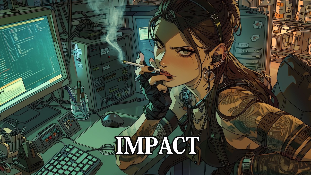 【フリーBGM】五感をハックせよ。加速する鼓動と、覚醒する0と1の衝撃波「IMPACT」【戦闘・サイバー・かっこいい・疾走感】